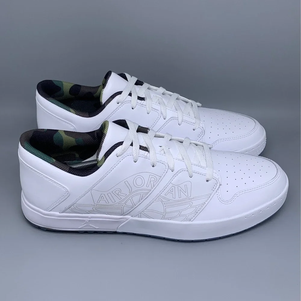 Jordan Nu Retro 1 Low Triple White Camo Golf Shoes FZ4153-102 Men's‎ Sz 15 NWT
